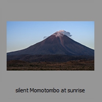 silent Momotombo at sunrise